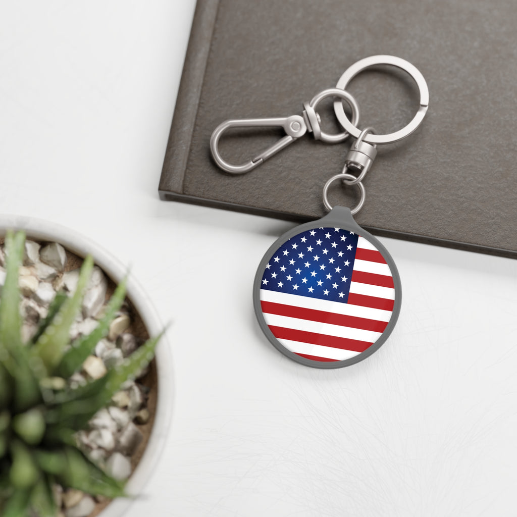 American Flag Keychain